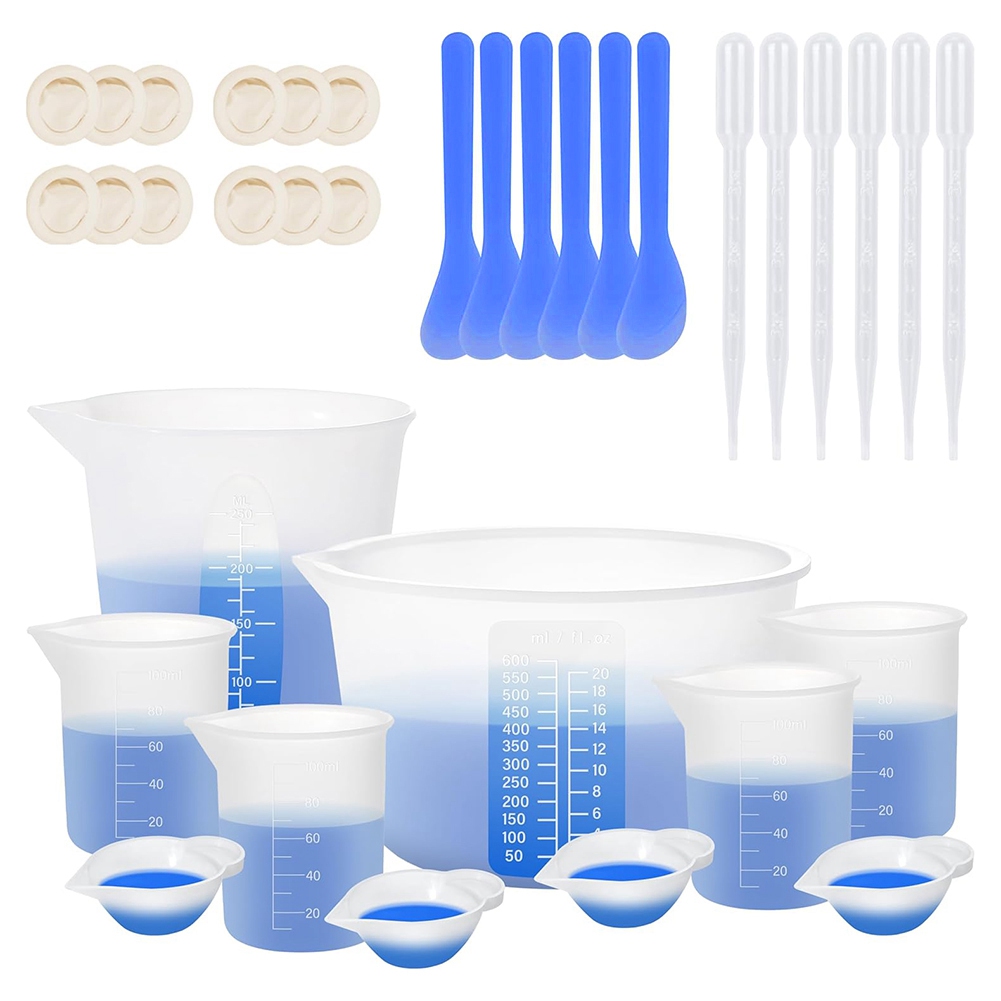 Mixing Cup Silicone - Tazas medidoras de silicona para resina,