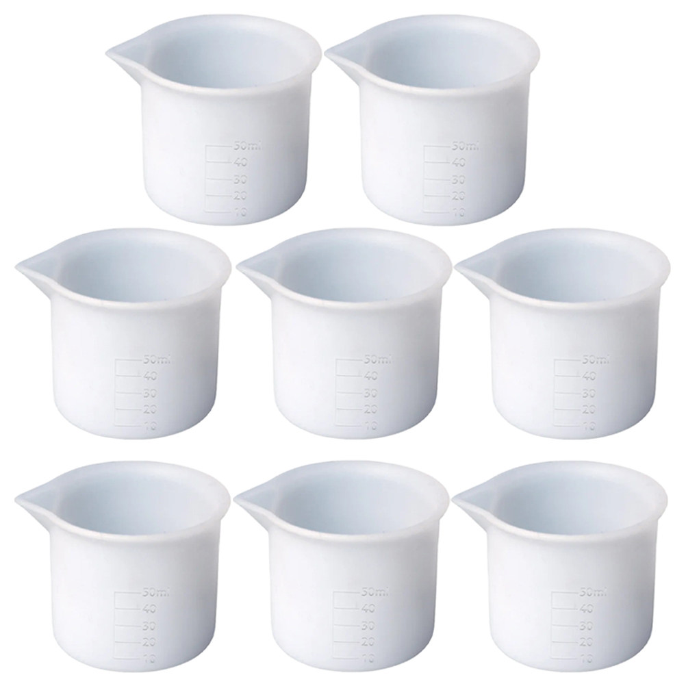 Mixing Cup Silicone - 8 tazas medidoras de silicona y