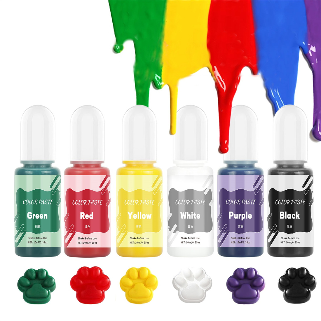 Resin Pigment Set - 10ml pasta de Color sólido pigmento